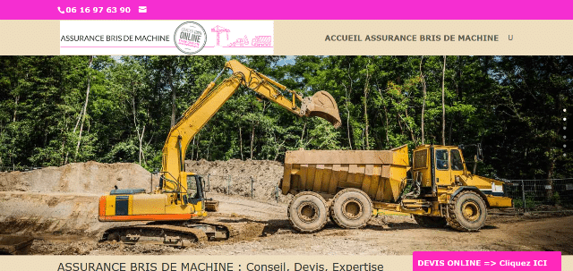 Devis en ligne assurance bris de machine