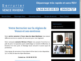 Entreprise de serrurerie à Vence