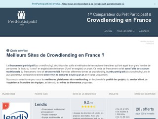 Pretparticipatif.info, comparatif de sites de Crowdlending