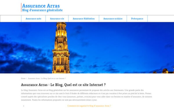 Le guide d’information sur les assurances à Arras
