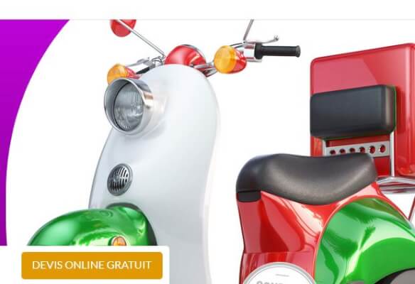 Assurance scooter de livraison de pizza