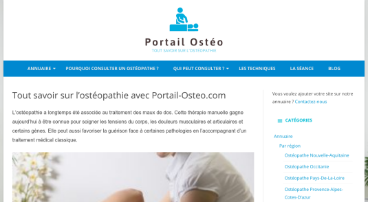 Portail web sur les ostéopathes
