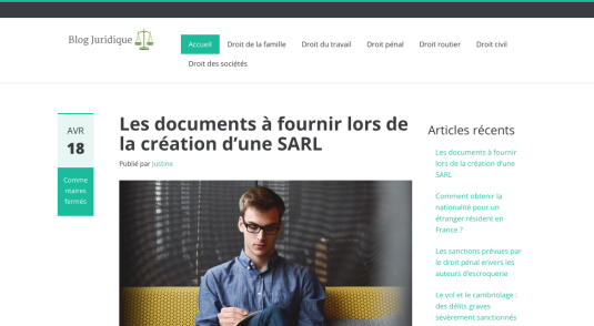 Portail web d’informations juridiques